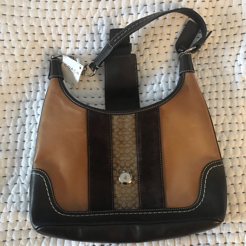 Authentic COACH, Tan/Brown Mini Hobo - Picture 7 of 7